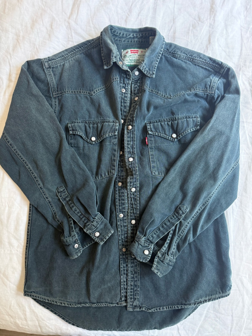 Levi's Blue Denim Snap Shirt